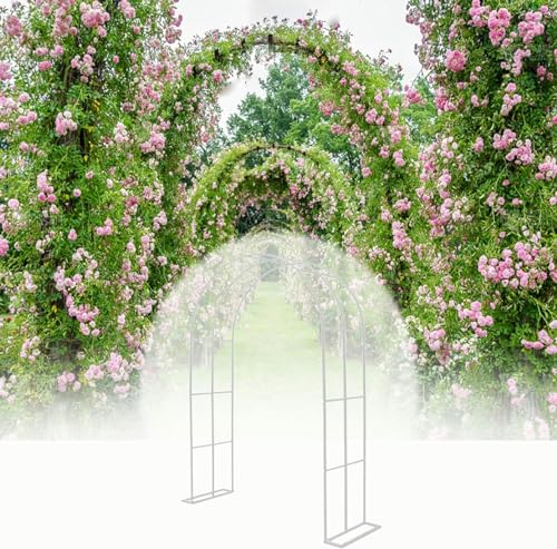 Gartenbogen In Metall Metall 80/120/140/180/16/240/280/300/350 cm Großer Hochzeitsbogen Für Rosen Für Kletterpflanzen Robuste Langlebige Bögen (Farbe: Grün, Größe: 120 X 220 cm/3,9 X 7,2 Fuß)