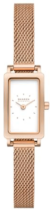 Skagen Hagen Watch for Women, Quartz Two Hand Movement with Stainless Steel or Leather Strap