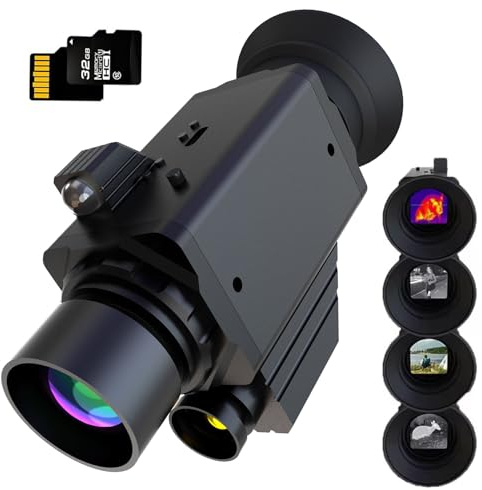 Miasazyr Thermal Monocular, 4K Thermal Imaging Monocular for Adults, 256x192 (60 Hz) Night Vision Scope Infrared Thermal Camera with 11 Mode for Outdoor Camping, Animal Observation