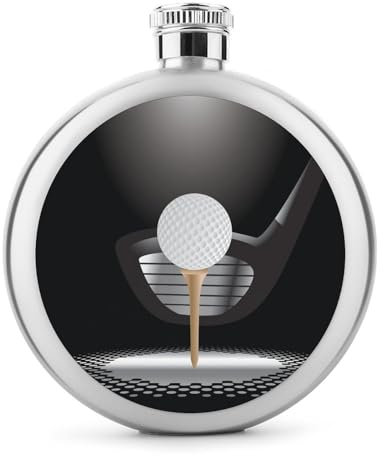 Flacon De Hanche En Acier Inoxydable Balle De Golf Flasque À Alcool Bouteille De Whisky De Poche Pour Vodka Rum 9x9cm
