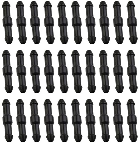 Mikiuly Auto Schlauchverbinder, Auto Wischwasserschlauch Verbinder, Universal Scheibenwaschanlage Verbinder, Spritzwasserschlauch Adapter, Verbinder Spritzwasserschlauch Adapter, Schwarz, 30 Stück