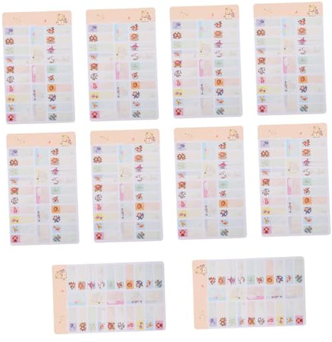 NUOBESTY 20blätter Namensetiketten Für Babyflaschen Handschriftliche Aufkleber Cartoon-etiketten Namensschilder Vielseitig Einsetzbar