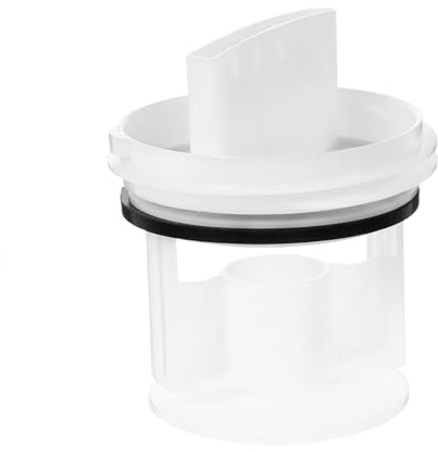 ANDRESLAD Washer Drain Filter White Abs Plastic Drain Plug with Clog Prevention Long Term Use Compatible with Washing Machine for Homes and Hotels