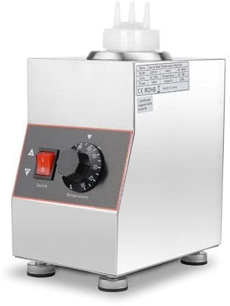 Scaldasalse da 160W, Scaldavivande Commerciale con 650ml Bagnomaria per Salse per Riscaldare Cioccolato Latte Crema Zuppa, Scaldatore per Liquidi Perfetto per Uso Professionale in Ristoranti e Bar