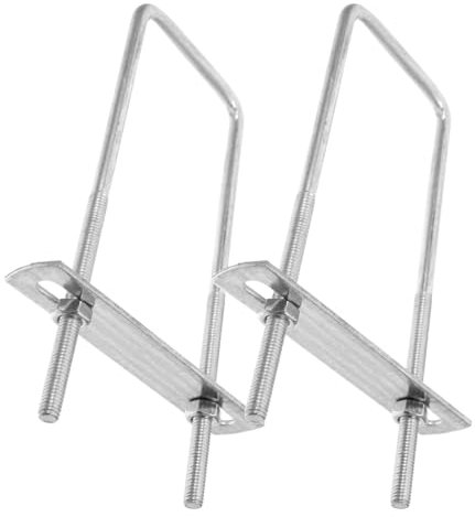 Ciieeo U Bolt Pipe Clamp Extended Fastener Square 2pcs Stainless Steel Easy Installation and Automotive Exhaust Furniture Mounting