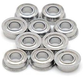 NZBZTMLCYK 10 Pz 4X8X3 SMF84ZZ Cuscinetto Flangia in Acciaio Inox 4X8X3 Mm Cuscinetto A Sfere Flangia MF84ZZ Cuscinetto