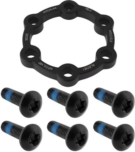 eMagTech 6 mm navbromsskivdistans med skruvar aluminiumlegering lämplig för de flesta mountainbikes