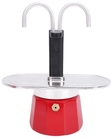 Topiky 2 Cup Stovetop Moka Pot, Stovetop Double Spout Maker, Moka Pot Stove Top Percolator Italian Coffee Makers, Coffee Machine for Italian and Cuban Cafe Brewing