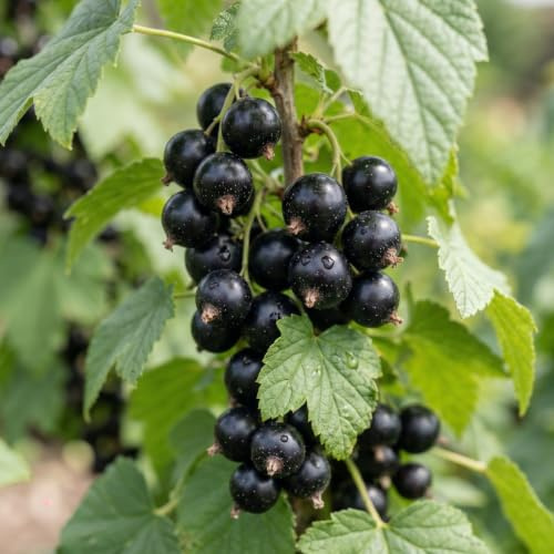 Svarta Vinbär Kollektion - 3 Plantor - Naturliga Växter från Holland - Vinterhärdiga Fleråriga Växter - Dekoration Trädgård, Krukor och Balkong - Inga Frön, Ej Konstgjord