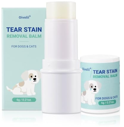 Oivolii Baume Anti-Taches de Larmes Chien Chat – Stick Nettoyant Contour des Yeux Naturel