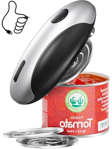 Bearwind Rechargeable Electric Can Opener - Smooth Edge, One-Touch Automatic Can Opener for Seniors & Arthritis, Hands-Free Can Openers for Kitchen, Type-C Fast Charge, Compact Portable Can Openers
