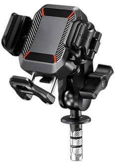 Motorcykelgaffelstamtelefonfäste Med Vibrationsdämpare Stöldskyddande Motorcykelmobilhållare 1s Låsfrigöring 5,4-7,2