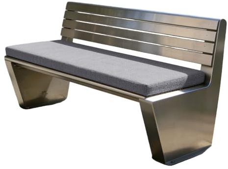 GUOLIXIA Bankauflage Sitzkissen 47 x 110 cm Unterseite Antirutsch Sitzkissen Sitzauflage Waschbar Abnehmbar für Gängige Bänke Und Bierzeltgarnituren, Hellgrau