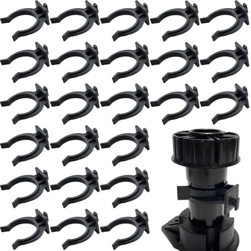 UIEXEA 30 Stück KüChen Sockelleisten Clips, Küchensockel Befestigung Clips KüChe Sockel, Sockelleiste KüChe Clips, KüChe Sockel Clips, Bad Sockelhalterunge FüR 32-36mm KüChenfüße, Schwarz