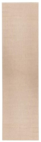Beliani Tapis Rustique en Jute Tressé 80 x 300 cm Rectangulaire Accessoire Salon Chambre Couloir Beige Clair Nanded
