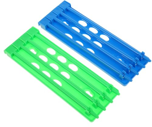 POPETPOP Organisateur Anneau Pied en Matériau Solide Lot de 2 Pièces Bleu et Vert pour Rangement Bagues de Pigeons Voyageurs Fournitures pour Courses
