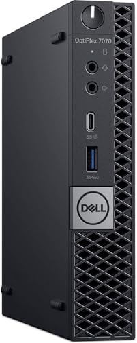 Dell Optiplex 7070 mini Desktop PC, Intel Core i7-9700, 8 GB RAM, 256 GB SSD, WiFi, Bluetooth, tastiera US QWERTY, Windows 11 Pro (ricondizionato)