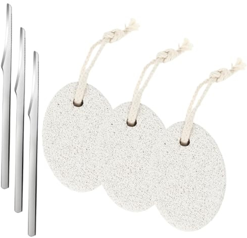 CALLARON Kit de Herramientas para Pedicura de Pies 3 Juegos de Cuchillas de Acero Inoxidable, Portátil y Adecuado para Cuidado Diario en Casa