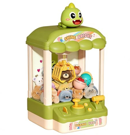 Dinosaur Claw Machine – 32 cm Prize Toy, Candy Grabber Game Machine, Cartoon Gashapon Dispenser With Fun Dinosaur Design USB Battery | Kids Game Fun for Birthday Events Home Playroom