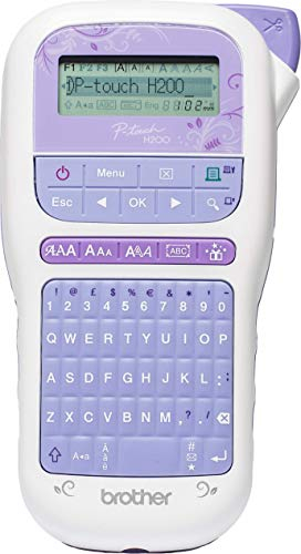 Brother PTH200. Rotuladora electrónica de mano con diseño ergonómico para el hogar y para manualidades con teclado QWERTY.