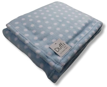 Duffi Baby 0674-12 - Manta coralina estampada puntitos, 110 x 140 cm