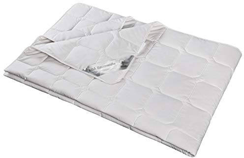 franknatur Bettdecke 155x200 Sommerdecke Wildseide Bio Baumwolle Nika | leichte Sommerbettdecke mit Wildseide und Baumwolle, Bezug Bio Baumwolle, atmungsaktiv, waschbar, trocknergeeignet, Oeko-TEX