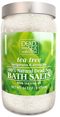 Dead Sea Collection Bath Salts with Tea Tree – Pure Dead Sea Salt and Tea Tree Oil - Nourishing Soothing and Relaxing Skin and Muscle – 34.2 Oz