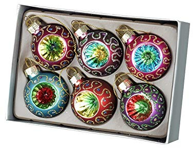 Heaven Sends Set of 6 Colourful Traditional Baubles