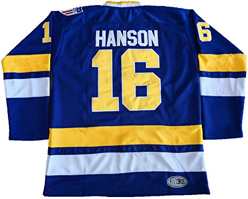 Herren Hanson Brother 16 Jack 17 Steve 18 Jeff Charlestown Chiefs Movie Hockey Trikots - - XX-Large