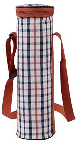 Leberna Wine Bag Single Bottle Carrier Tote Yellow 1.5L | Insulated & Leakproof Wine Tote Bag with Adjustable Shoulder Strap for Travel Picnic Purse