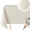KP HOME Mantel Hule Mesa Rectangular 250x140, Fácil de Limpiar, Mantel PVC, Exterior e Interior, Vinilo Impermeable Antimanchas, para 8 Asientos, Patrón de Flores - Beige Crema con Detalles Blancos