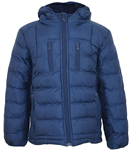 A2Z 4 Kids Jungen Jacke Gepolstert Lässige Schule Mit Kapuze Jacke Urban warm Winter Abnutzung Komfortabel - Jacket JK30 Navy 11-12