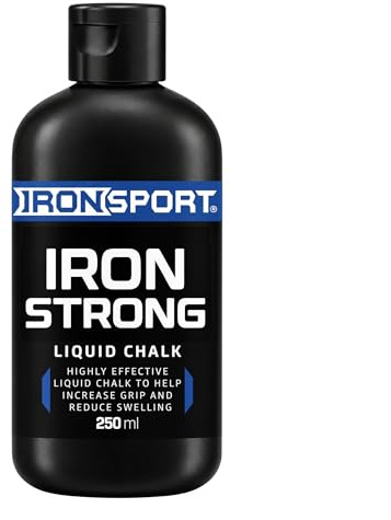 IRONSPORT Iron Strong Liquid Chalk 250 ml | Flüssigkreide Sportkreide Magnesia Griphilfe fürs Krafttraining, Klettern, Bouldern, Turnen, Calisthenics, Gewichtheben