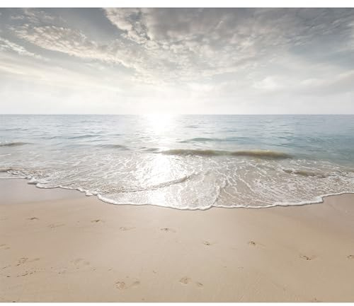murando - Fototapete selbstklebend Strand Meer, 343x256 cm, Schlafzimmer | Selbstklebend ohne Kleister, Full HD Druck, ideal fürs Wohn- oder Schlafzimmer, schnelle Montage, lichtbeständig, geruchsfrei