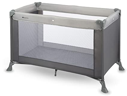 Bebeconfort Soft Dreams, Cuna de Viaje, 0-3 Años (0-15 kg), Cuna de Viaje Ligera, Colchón Espuma y Fibra de Madera (60x120 cm), Bolsa de Transporte, Plegado Compacto Tipo Paraguas, Gray Mist
