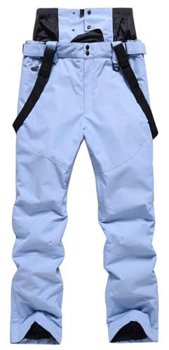 HOMDECR Skihose Für Damen Und Herren, Skihose – Skihose, Gefütterte Skihose Mit Taschen, Integrierter Schneefang – Ideal Zum Skifahren Im Winter (Blau 2,3XL)