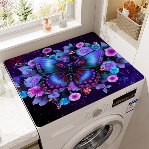 Anti-Slip Washer Or Dryer Top Mat Covers 23.6 x 19.6 Inch Kitchen Dish Drying Mat Bohemian Mandala Pattern Protector Covers Washing Machine Top Protector Dust-Proof Cover (Styles 5)