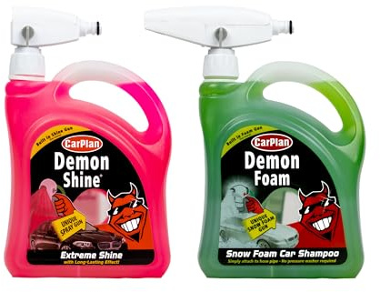CarPlan Demon Shine Spray On 2 Litre and CarPlan Demon Snow Foam Car Shampoo with Gun 2 L