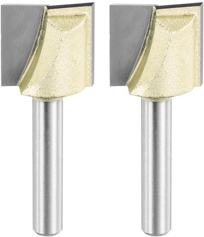 QUARKZMAN 2 Stück Bodenreinigung Fräser Bit 3/4 Durchmesser 1/4 Schaft Hartmetallspitze Fräser Oberflächenhobel Fräser für Holzbearbeitung Hobeln