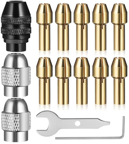 Gatuida 1set Adattatori Per Trapano Inclusi Madreviti Collettori Rame e Mandrino Accessori Per Trapano Elettrico Utensile Rotante Per Foratura e Fresatura