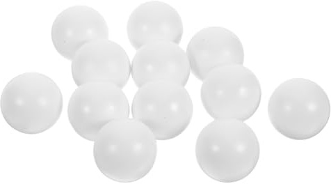 KOMBIUDA Kleiner Tischfußballball 12 Stück Hips Weiß für Tischfußball | Glatte Oberfläche, Leicht Aufzubauen und Verstauen, für Spieltische und Geschenkideen