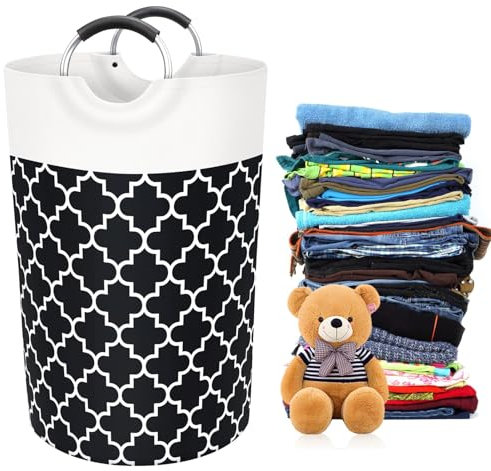 Guidre Contenedor de ropa sucia, contenedor de ropa plegable, cesta de almacenamiento, cesta para juguetes, cesta para toallas de baño para ropa de baño, ropa de cama, mantas, cojines (negro-1)