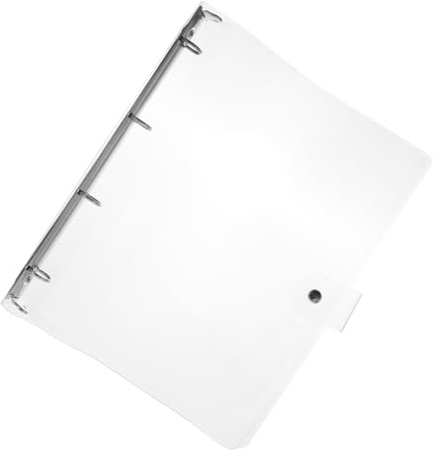 OHPHCALL Raccoglitore per Quaderno ad Anelli Formato A4 Copertina in Plastica Trasparente, Facile da Pulire, per Studenti e Ufficio