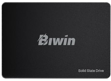 Biwin M100 SATA 3.0 SSD 512 Go - jusqu'à 550 Mo/s en Lecture - 6 Go/s Disque à état Solide Interne 2,5 pour Ordinateur Portable et de Bureau - Rapide, Silencieux, résistant aux Chocs