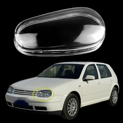 JianJz Auto Scheinwerfer Abdeckung für VW Golf 4 2002 2003 2004 2005 2006 2007 2008, Lampenschirm Scheinwerferblenden Scheinwerfergläser Ersatz Zubehör,Left