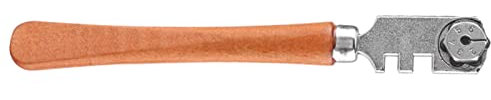 Hochwertiger Glasschneider mit Sechsrad -Schneidkit, Ideal für Dicke Glasscheibenschnitte, Holzgriff