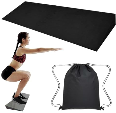 Zeppa rialzata per squat e polpaccio, per sollevamento pesi, 67 x 23 x 6 cm, antiscivolo per stretching del polpaccio, blocco per esercizi del piede staccabile, supporto per caviglia x
