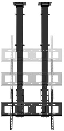JDJXYNSRT Adjustable Height Electric TV Lift - Motorized Ceiling TV Mount With Remote Control, Telescopic Electric TV Lift With Auto Lifting, Fits 55-120 Inch Motorized TV Stand (S