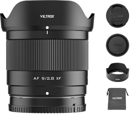 VILTROX AF 9mm F2.8 f/2.8 Air Lens for Fuji X Mount, 113.8° Ultra-Wide Angle Auto Focus Prime Portrait Lens with STM Motor Compatible with Fuji Camera X-H2 X-H2S X-T5 X-E5 X-T50 X-M5 X-S20 XT30II