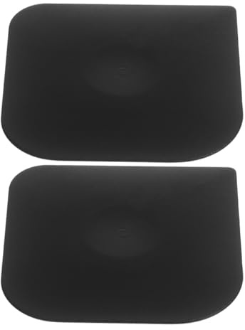 LIGIGWASH 2 Racloirs à Crème Noirs Petits, Grattoirs Antiadhésifs pour Poêles et Casseroles, Outils de Nettoyage Cuisine Réutilisables, Lisseurs Pâtisserie pour Décoration de Gâteaux